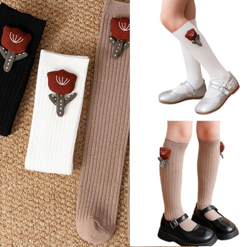 Girls Over Knees High Socks Comfortable Socks Stretch Cotton Blend Warm & Breathable Socks Kids High Elasticity Socks2