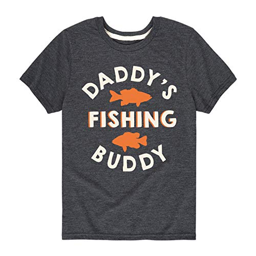 Instant Message - Daddys Fishing Buddy - Youth Short Sleeve Graphic T-Shirt