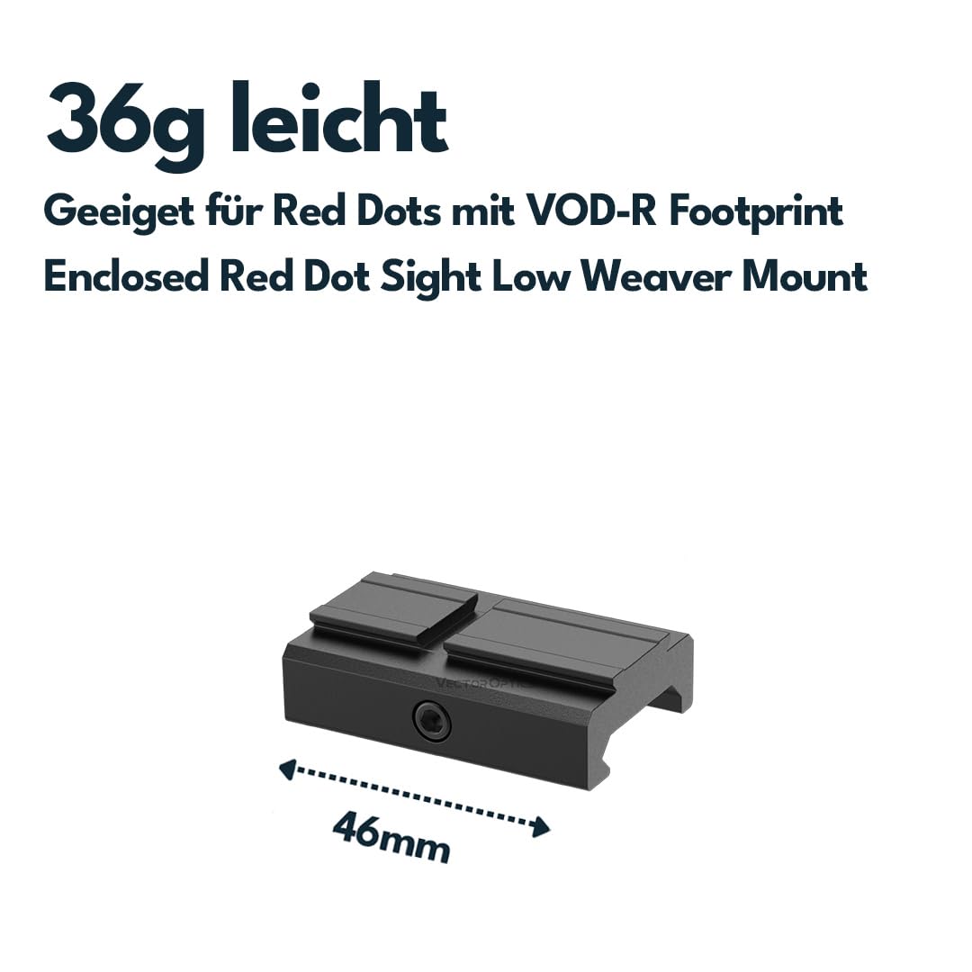 Vector Optics SCFRM-14 - Montaggio con impronta VOD per Weaver, 21 mm, compatibile con Aimpoint Acro)