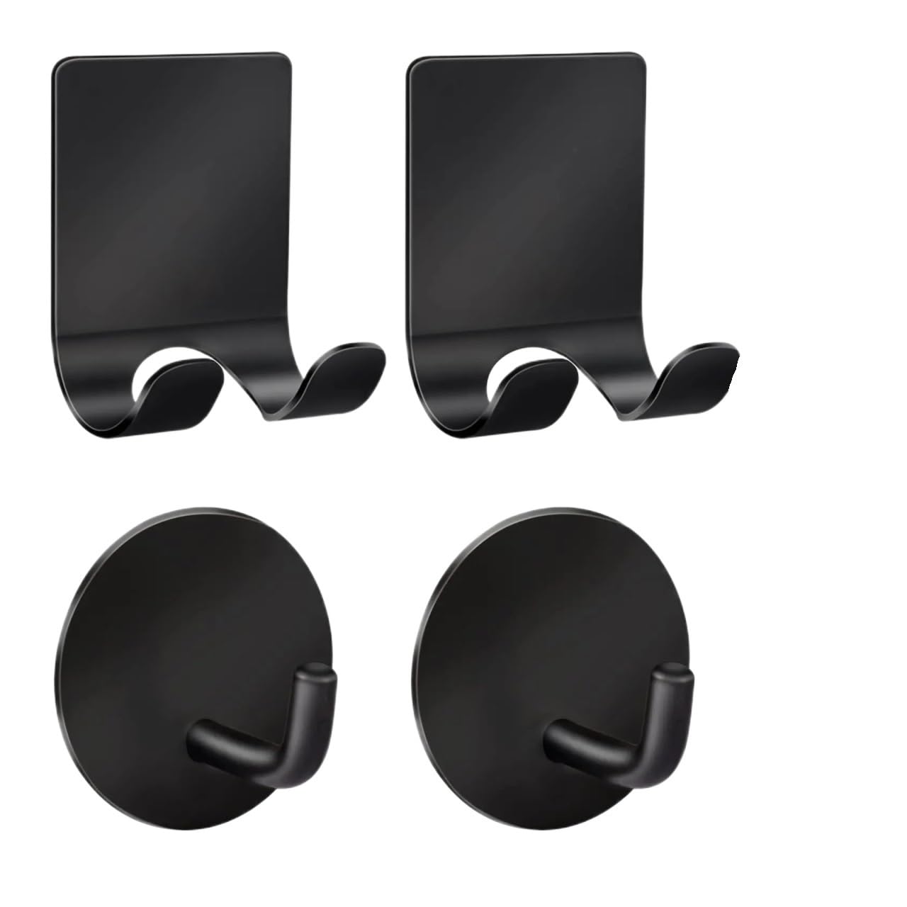DSFVERVD Coat Hook Robe Hook Hooks for Hanging Wall Mounted Coat Rack(Black-4pcs)
