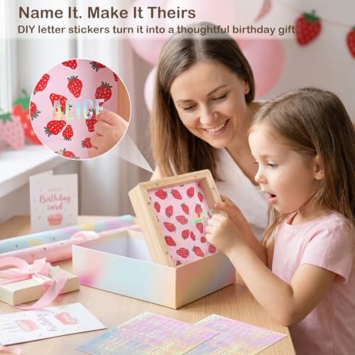 Image of ICOSY Piggy Bank for Kids, Wooden Framed Coin Bank