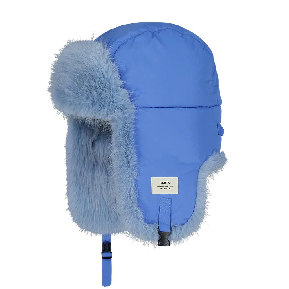 Barts Women's Blue Hawka Bomber Trapper Hat Faux Fur Adjustable Ear Flaps