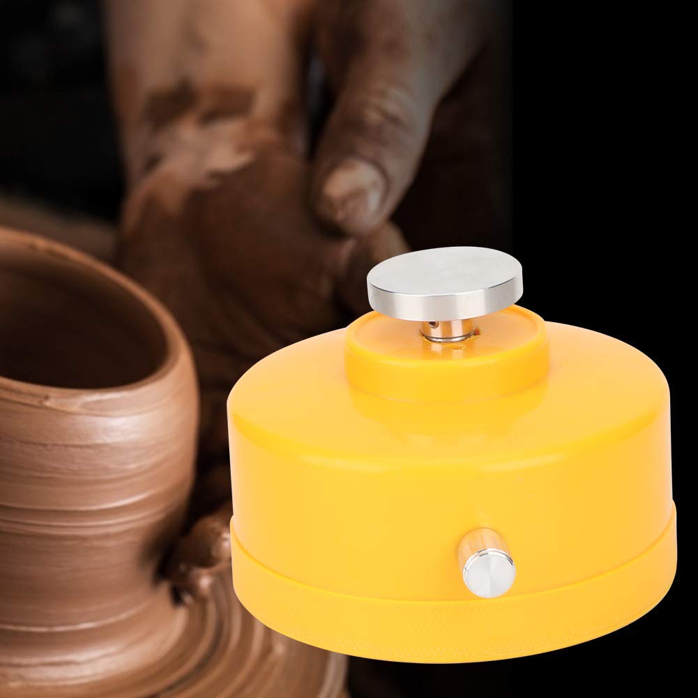 Pottery Wheel,Mini Pottery Wheel, USB Mini Variable Speed Clay Sculpture Ceramic Children Pottery Machine 2300 RPM for DIY and Ceramic Craft Silent (Yellow)
