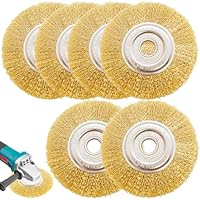 Fugenbürste 6er Set, Kompatibel mit Gloria Multibrush und Anderen Drahtbürsten, Messingbürste zur Fugenreinigung 11.5cm Breite Drahtbürsten Ersatz Fugenbürste zur Entfernung von Unkraut Moos Steinen