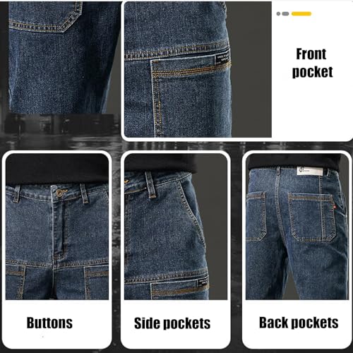 Mecutie Jeans, Comfortable Multi-Pocket Cargo Jeans, Cargo Jeans for Men, Stretch Jeans Pants for Men3