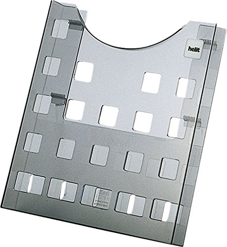 Preisvergleich Produktbild Helit H6102508 - Prospekthalter "the grid" DIN A4, grau transparent