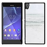  A-type Art & Design plastique dur Coque de protection rigide pour Cas Case pour Sony Xperia T3 (Grey Stormy Seas Weather Ocean Coast)