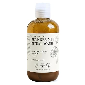 Nature Skin Shop Dead Sea Mud Body Wash, Detoxifying & Purifying Mineral-Rich Cleanser for Body Acne, Clogged Pores & Oily Skin, Natural Spa Quality Formula 8.5 ounces