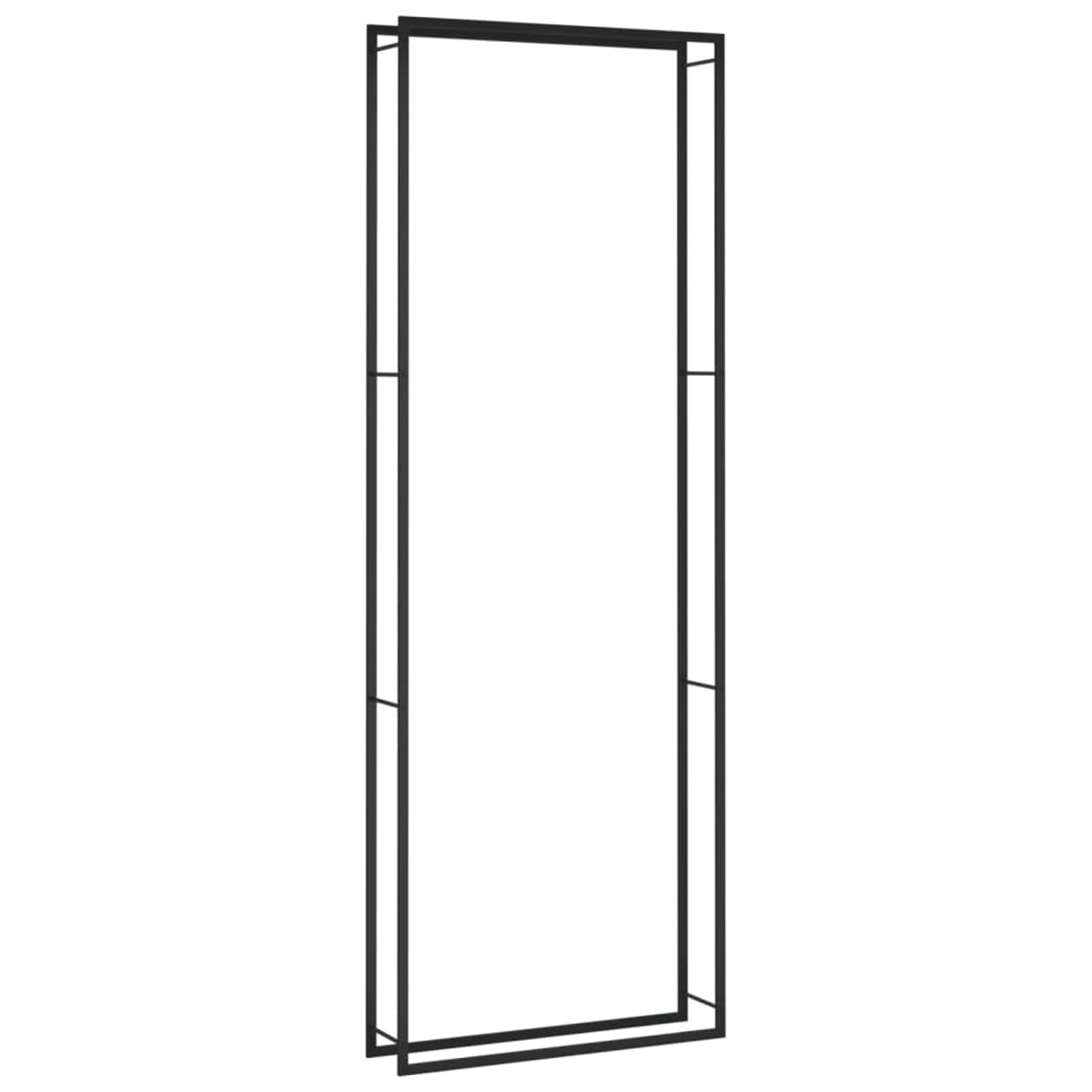 Leñero de Acero Negro Mate 110x28x312 cm, Leñero Exterior, Guardar Leña Exterior, para Guardar Leña, Almacenaje Leña, Estante De Leña - SPU:350312