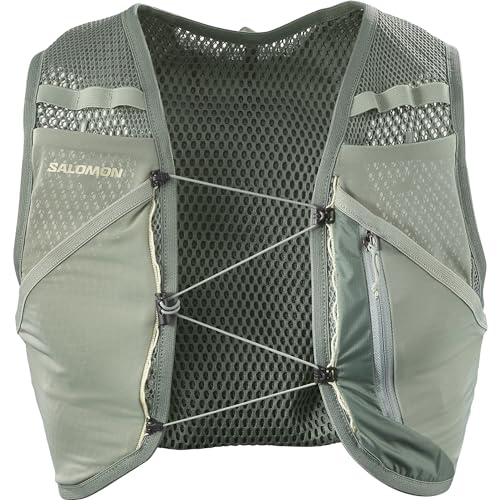 Salomon Active Skin 4 Compatible with Flasks Unisex Running Vest Hiking Trail, 4L, Precision Fit, Easy Access Precision Fit, and Optimized Storage