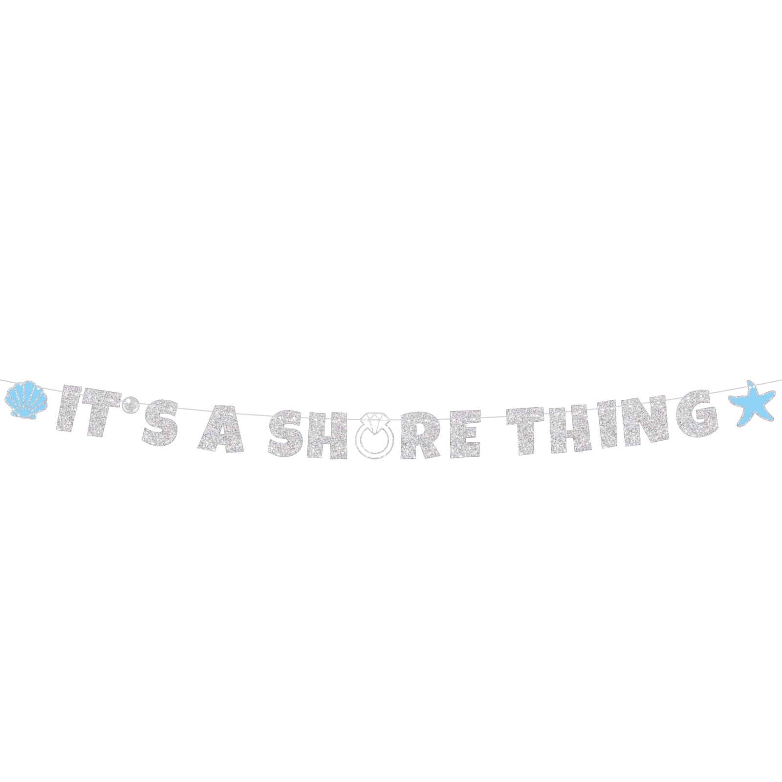 It's A Shore Thing Banner, Pre-Strung Glitter Tropical Beach Bachelorette Decor Coastal Bachelorette Party Favors Beach Banner for Bridal Shower Party Supplies