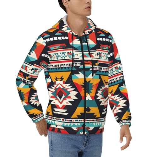 Sweat à capuche amérindien homme résolvez le manque de confort avec cette veste zippée S-3XL