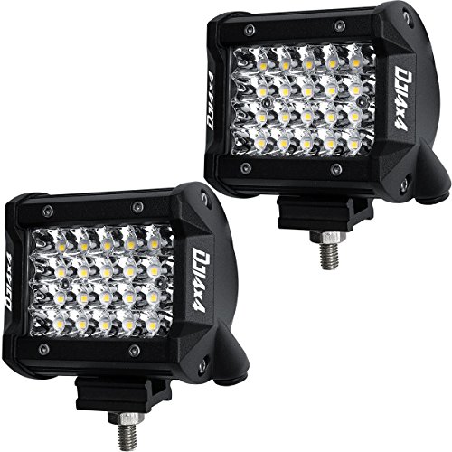 LED Pods, Niking Auto 2Pcs 4 Inch 144W LED Light Bar Quad Row Spot Beam LED Cubes Work Light Off Road Driving Fog Lamps for Trucks ATV UTV SUV Boat Marine
