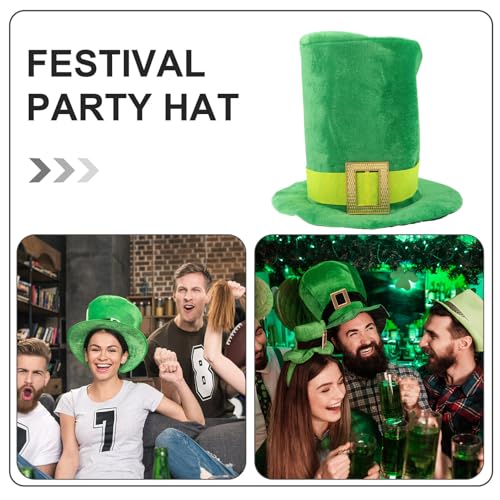 Chapeau Saint-Patrick vert réutilisable et haut-de-formé irlandais léger
