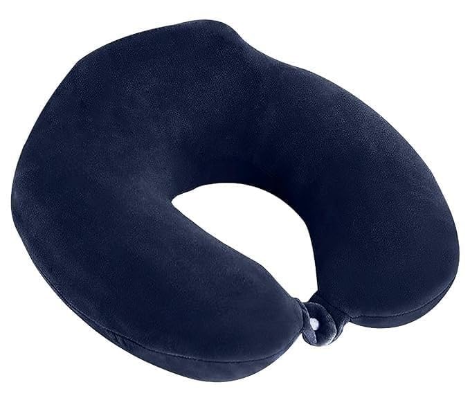 Memory Foam U-Shaped Neck Pillow for Travel – Ergonomic Pillow for Neck Pain Relief, Flights, Car, Train & Office Nap (Dark Blue)-image-28