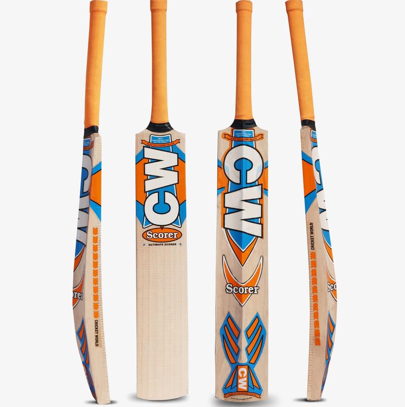 CW Scorer Kashmir Willow Cricket Bat | Sweetspot ThickEdge Balanced Pickup | Shock Absorbing CaneHandle Antislip Grip | Match Ready Precision 5-picture-10