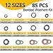 NBRINGO 265 Pcs AC O Ring & Gasket Seal Kit for R134a - Durable A/C Compressor Port Seal Washer Kit with Line Seals, Bonded Washers, Condenser & Hose Gaskets for Long-Lasting Performance