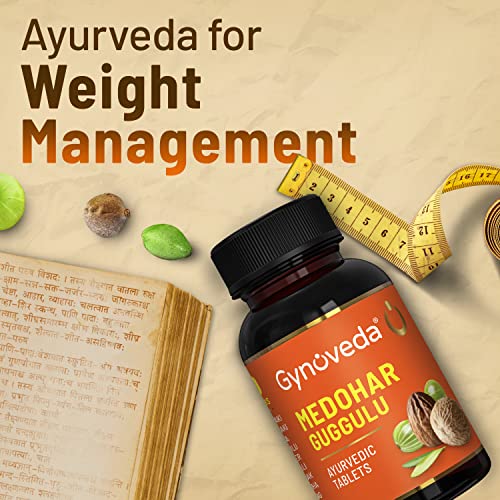 Gynoveda-Weight-Loss-Ayurvedic-Tablets-Reduce-Fat-from-Belly-Hips-Thighs-with-Medohar-Guggulu-NO-MORE-Protein-Powder-Green-Tea-etc-To-Suppress-Hunger-1-Bottle-Pack-of-240-Tablets