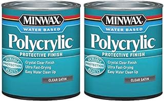 Minwax 63333444 Polycrylic Protective Finish Water Based,1 Quart, Satin 2 Pack