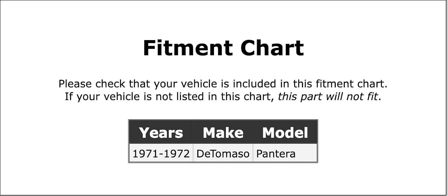 Ignition Conversion Kit Compatible With DeTomaso Pantera 1971 1972 PC-845588