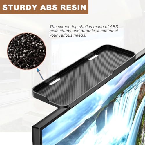 Image of HASTHIP Screen Top Shelf ABS Adjustable Mount with Cable Hole