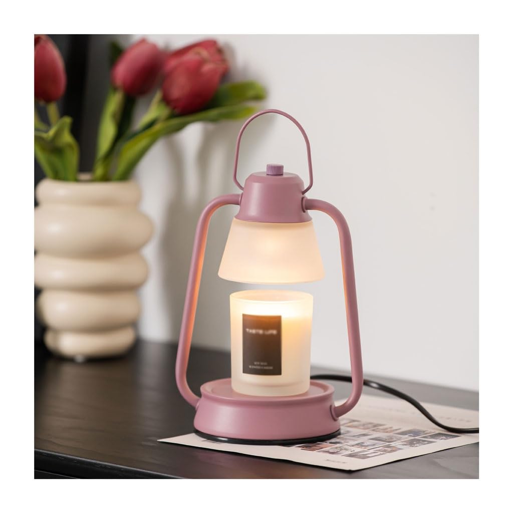 Lampada Lampada A Cera Fusa For Aromaterapia Lampada Da Tavolo Creativa Da Comodino For Caffè Lampada Calda Calda Lampada Da Tavolo Retrò Con Candela Fusa Profumata Lampada Da Tavolo Da Tavolo(Purple