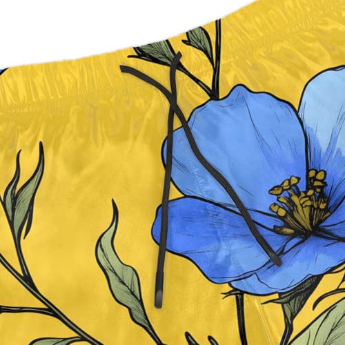 Men's Swim Trunks Size S Linseed Orchid with Mesh Lining Soft Breathable Quick Dry Beach Shorts Blue4