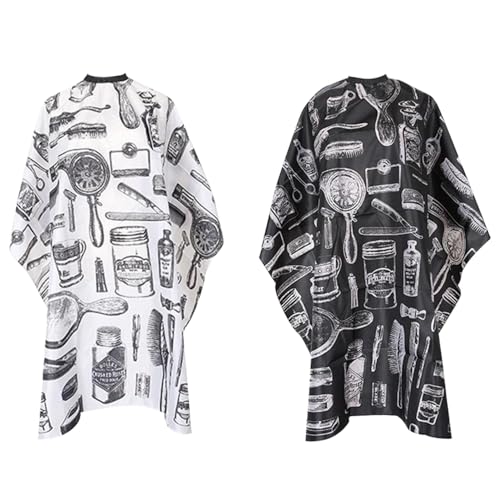 2 Pcs Barber Capes – Hairdressing Capes for Adults, Waterproof Hair Cutting Cape for Salon or Home, Adjustable Hair Cape for Barber, Lightweight Haircut Gown for Men & Women