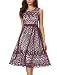 Noctflos Women's Lace Cocktail Party Casual A Line Midi Swing Tea Dress