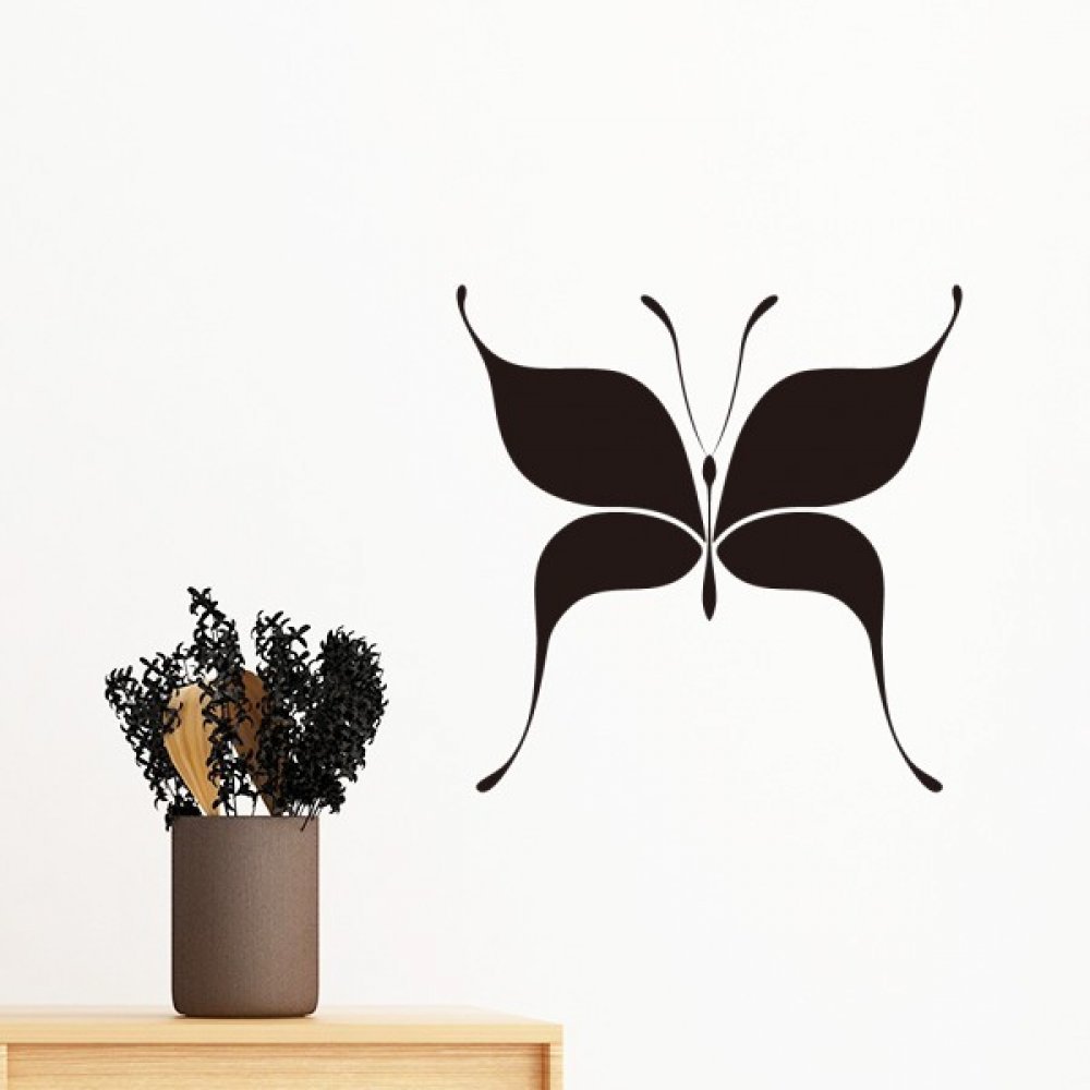 Sticker Mural Fée Papillon Noir 50cm DIYthinker Décoration Chambre