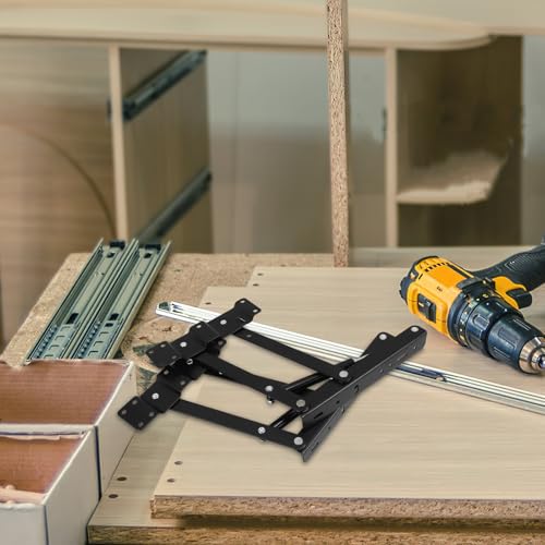 Support pliable pour table à thé en fer noir : charnière relevable de salon