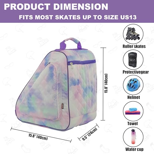 Image of HEXIFUL Skate Bag for Ice, Inline, Roller & Quad Skates - Kids & Adults