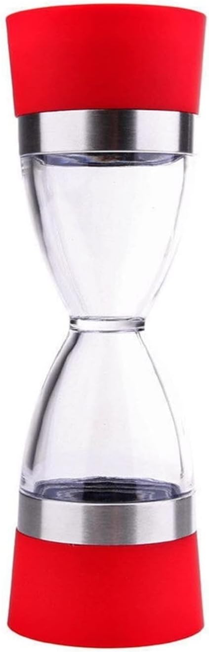 Pepper Grinder Dual Salt and Mill Spice Hourglass Shape Kitchen Cooking Tool Easy to Clean(B)
