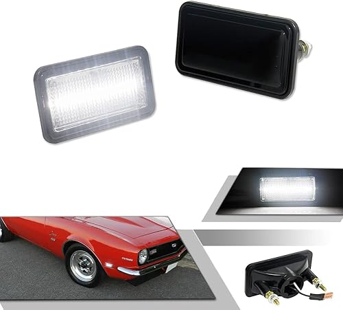 GTINTHEBOX Para Chevrolet Camaro Impala Nova Corvette El Camino Caprice Chevelle parachoques delantero lateral luz de guardabarros lente ahumada LED