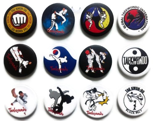 The Bigger Vivider 1.75" Lot 12 Awesome Pin Button brooch badge TKD Taekwondo 5
