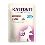Kattovit Feline Diet Sensitive Bundle 20x 85g / 10x Huhn&Ente und 10x Huhn&Pute/Zur Minderung von Ausgangerzeugnis- und Nährstoffintoleranzerscheinungen