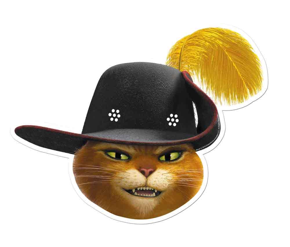 STAR CUTOUTS SM211 Shrek Puss in Boots Cardboard Face Mask – Kids Costume Fancy Dress Party Favour