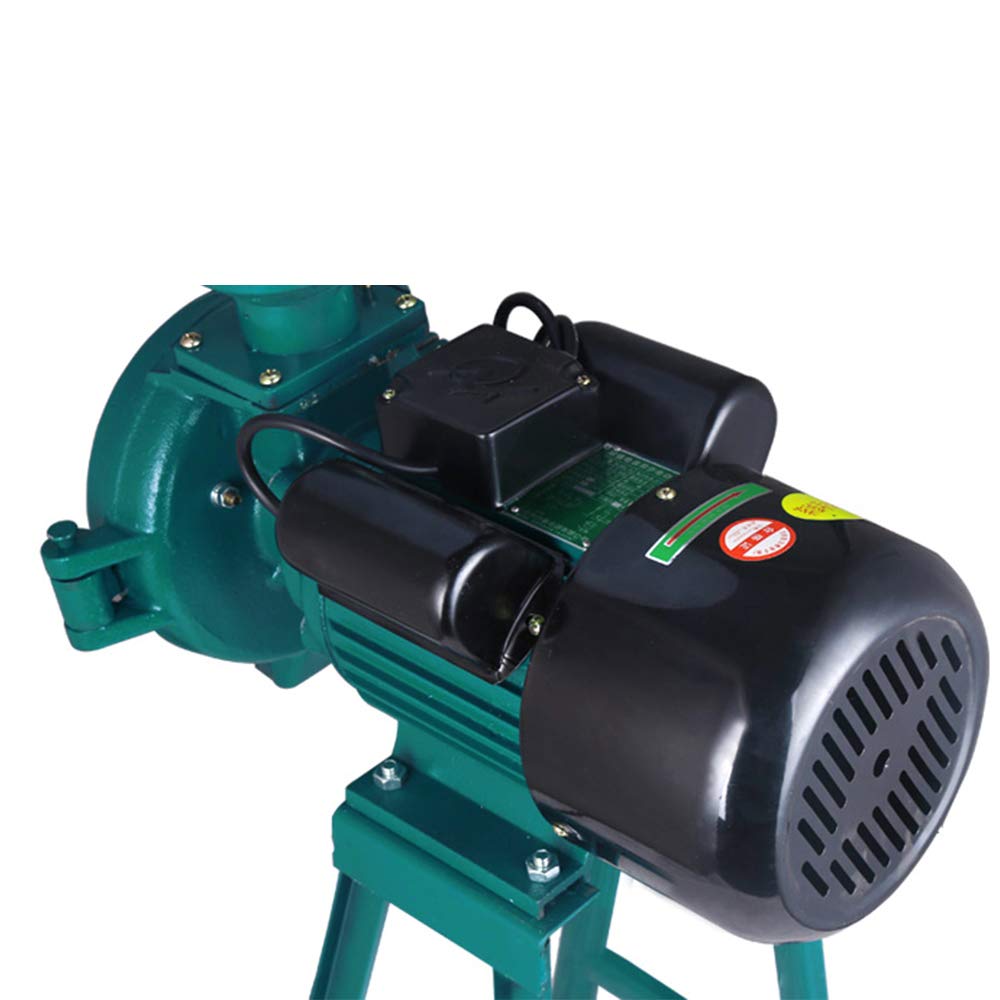Moulin électrique pour céréales avec moteur puissant de 2200 watts, 50-75 kg/h finesse minimale des particules 0,3 mm, concasseur à céréales avec entonnoir moulin (vert herbe)