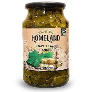 Druivenbladeren ingeblikt 890g “Homeland”/Geen kunstmatige, conserveringsmiddelen, kleuren of smaakstoffen, 100% natuurlijke producten/glutenvrij en geschikt voor vegetariërs