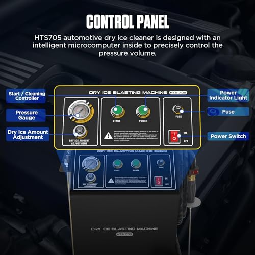 Industrial Dry Ice Blasting Machine, Intelligent Control Dry Ice Blasting Cleaning Machine, Dry Ice Blast Cleaners for Automotive Engine, Removing All Kinds of Intractable Dirt Cleaner, 110V