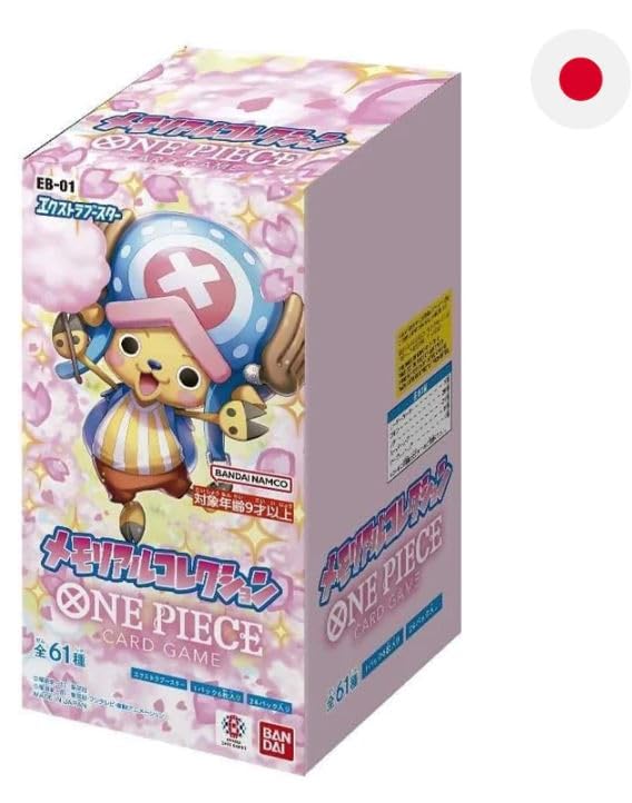 One Piece Booster Display Memorial Collection EB-01 - Pantalla japonesa con 24 sobres de 6 cartas nuevas + protección de envío Heartforcards®