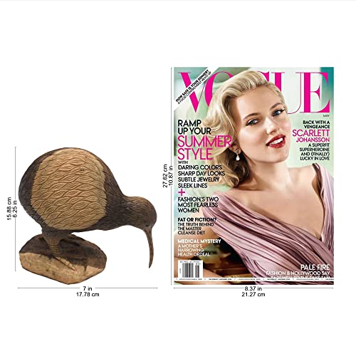 Escultura de Madera Pájaro Kiwi Tallada a Mano miniatura 5