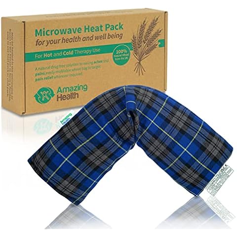 Unscented Microwave wheat bag-UK Made - NON Scented Royal Blue Tartan Cotton Made in Britain Cover