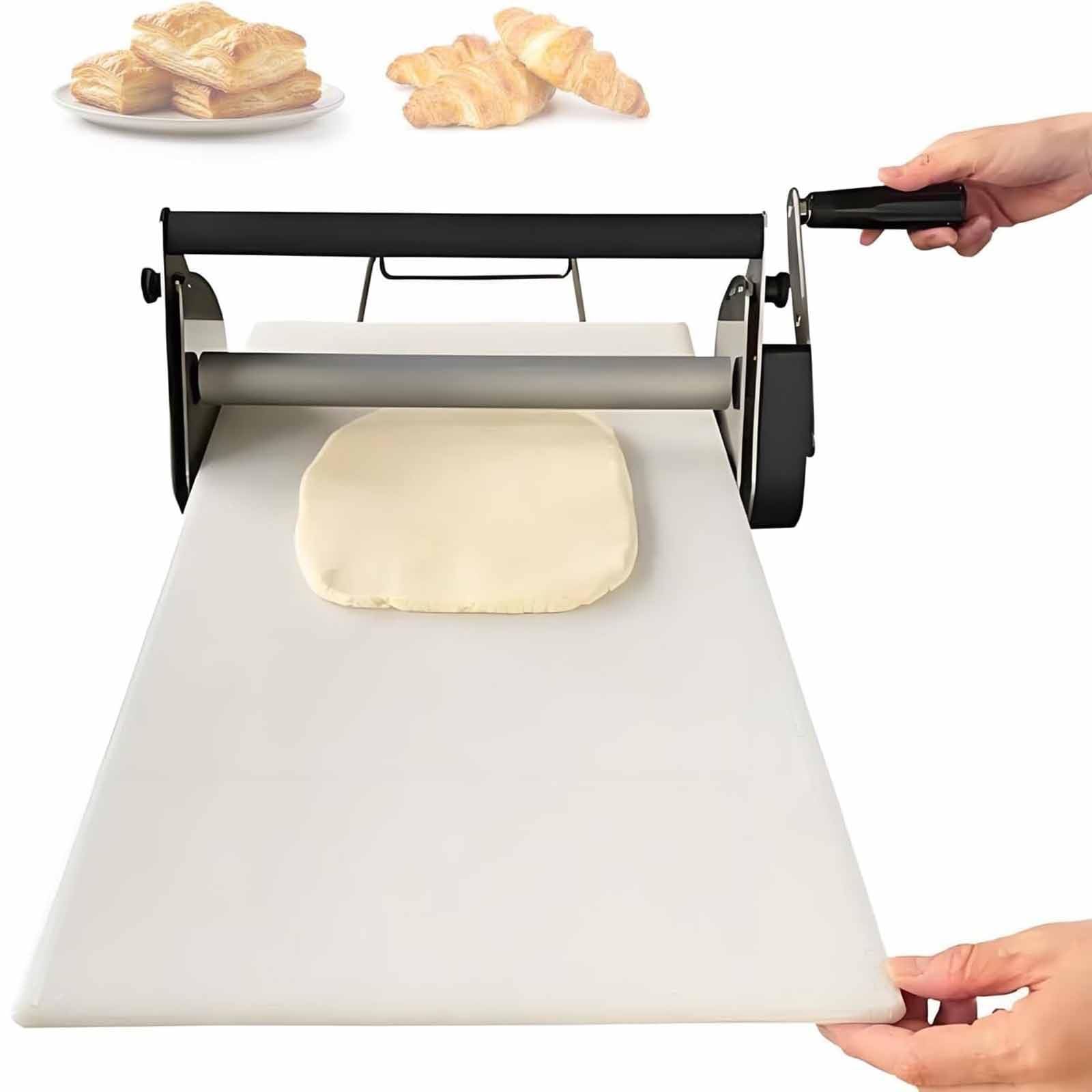 Macchina a rullo per impasto, compatta e commerciale, con spessore regolabile, per cottura professionale e pasticceria