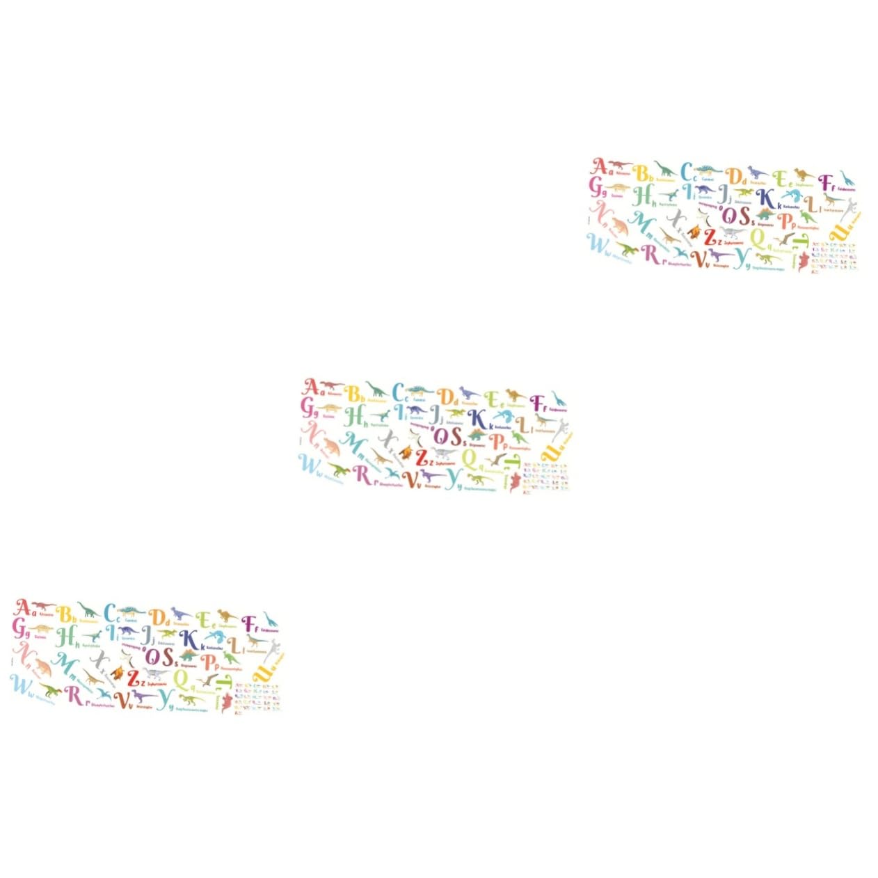 TOYANDONA 3juegos Pegatinas De Pared Infantiles Diseño De y Letras Decorativo Para Habitaciones Para Guarderías y Superficies Lisas