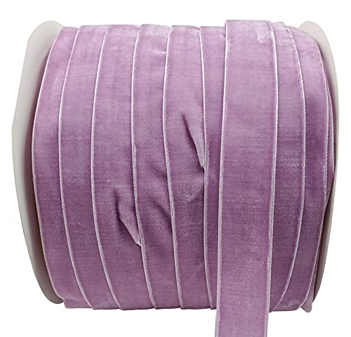 Image of 10 Yards Velvet Ribbon Spool (Light Purple, 1 inch)
