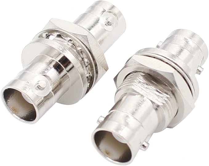 exgoofit BNC Female to Female Adapter Bulkhead Connector Coax Extension BNC Coupler for CCTV Security Camera System … (4-Pack) miniatura 3