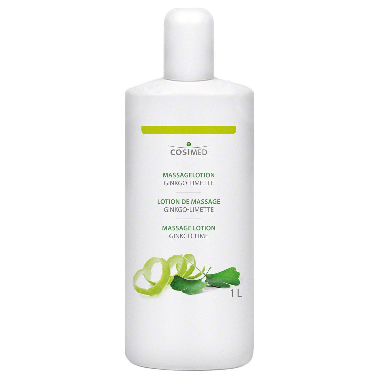 cosiMed Massagelotion Ginkgo-Limette mit Druckspender, Massage Lotion, 1 l