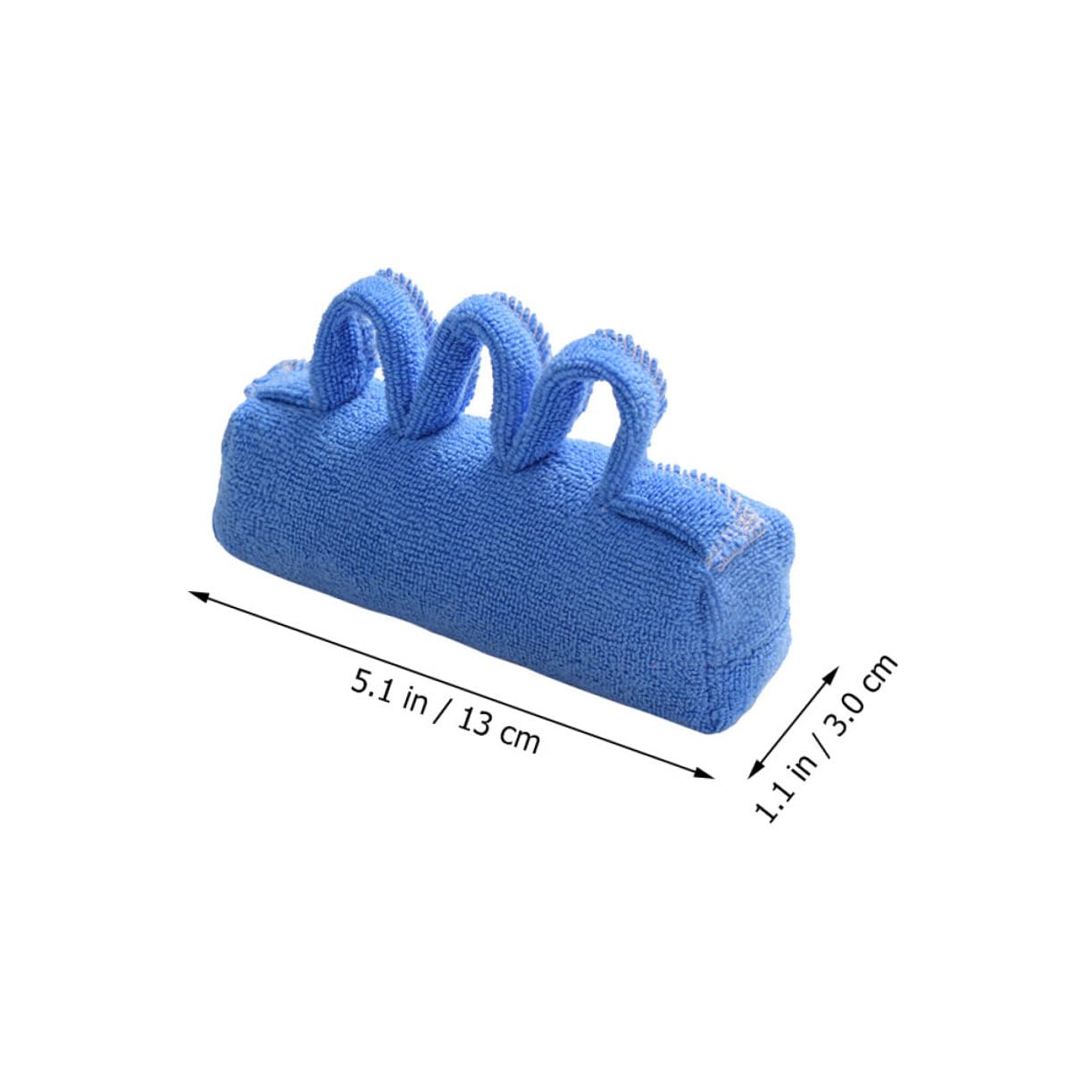 Bola de Tejido Azul Diseño Ergonómico Separadora de Dedos | Extraíble y Lavable, Fácil de Limpiar, Uso Cómodo para Mayores y Pacientes Encamados