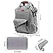 Large Diaper Bag Backpack, Anti-Water Maternity Nappy Bags Changing Bags with Insulated Pockets and Stroller Straps, Multi-Functional Travel Back Pack,Grey
